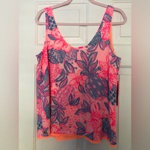 NWT Lilly Pulitzer Florin sleeveless top Pink Isle Snappy Turtle